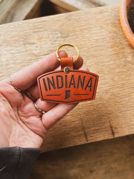 Indiana Patch Keychain