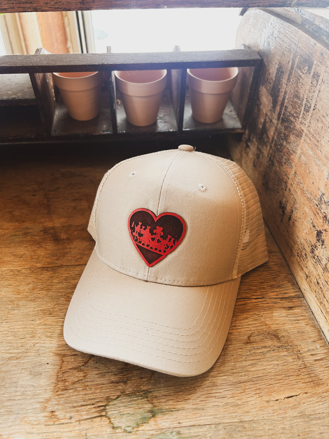 Heart Queen Leather Patch Hat