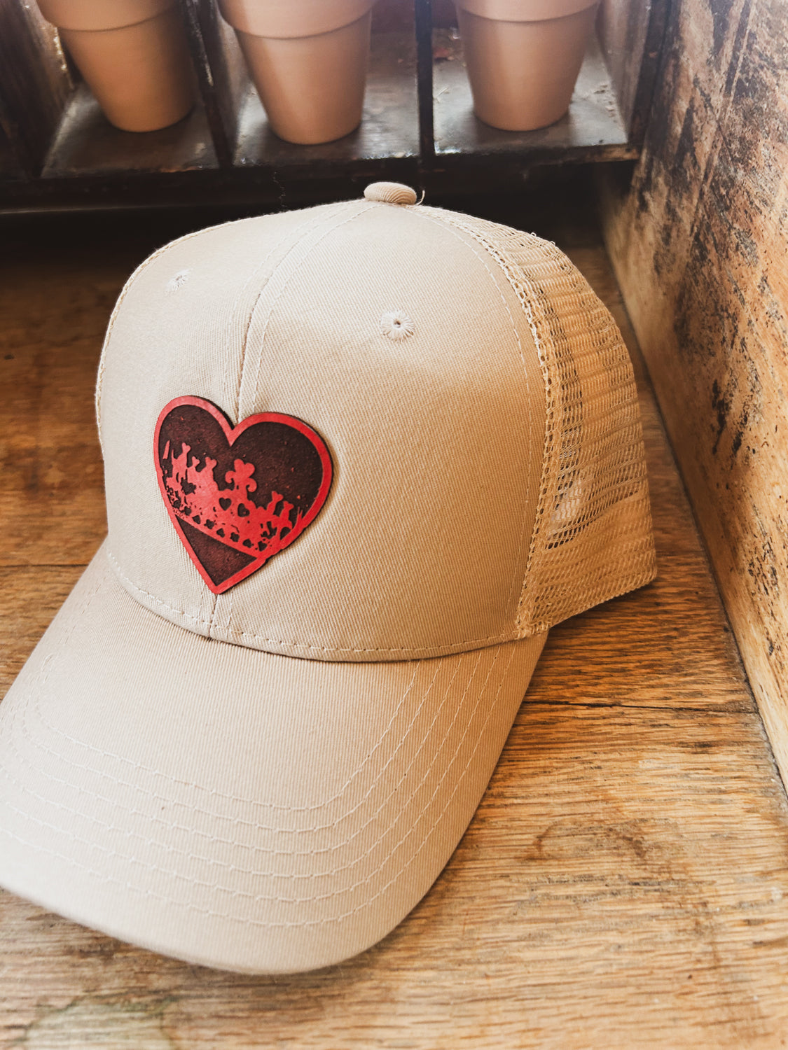 Heart Queen Leather Patch Hat