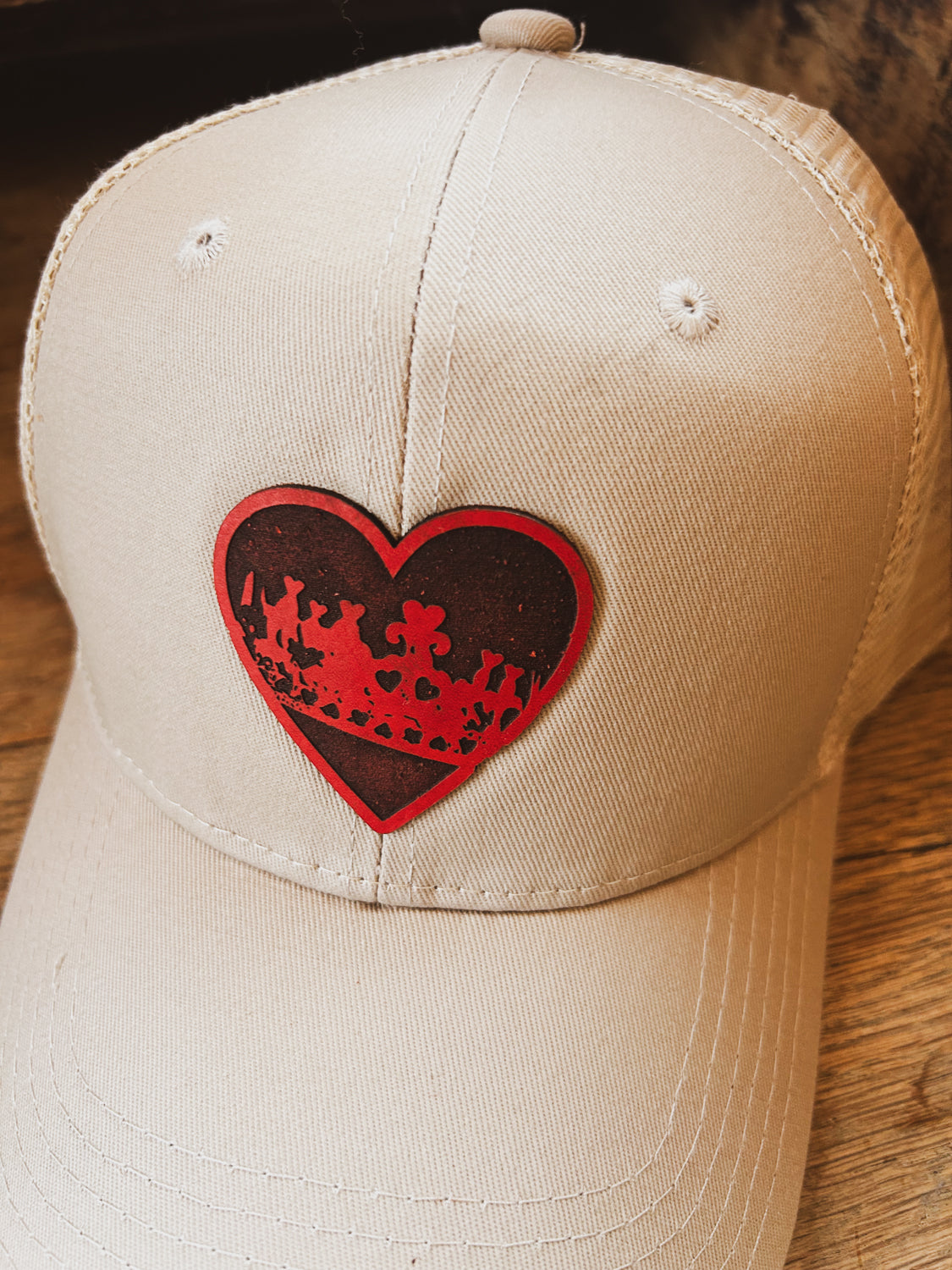 Heart Queen Leather Patch Hat