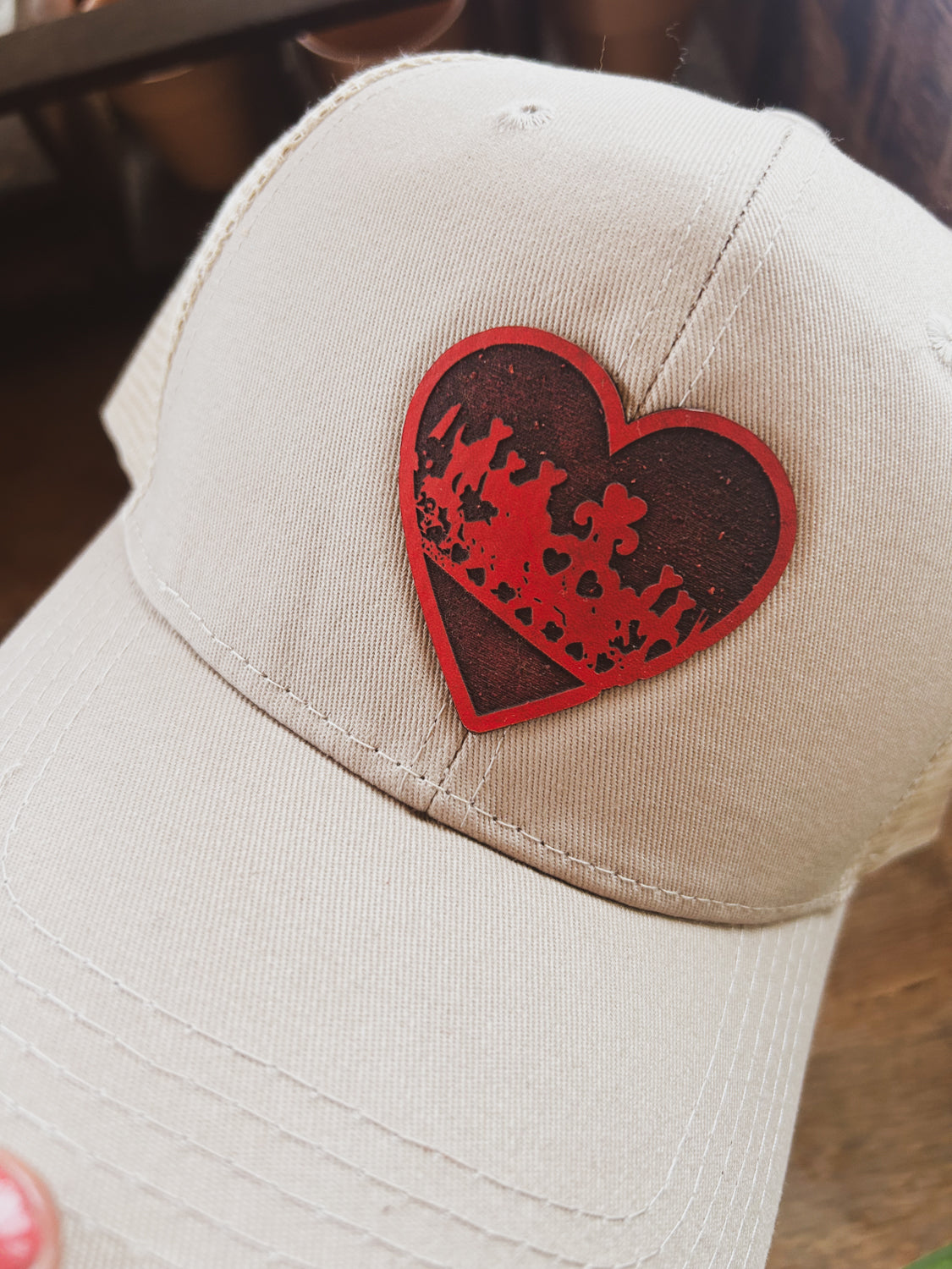 Heart Queen Leather Patch Hat