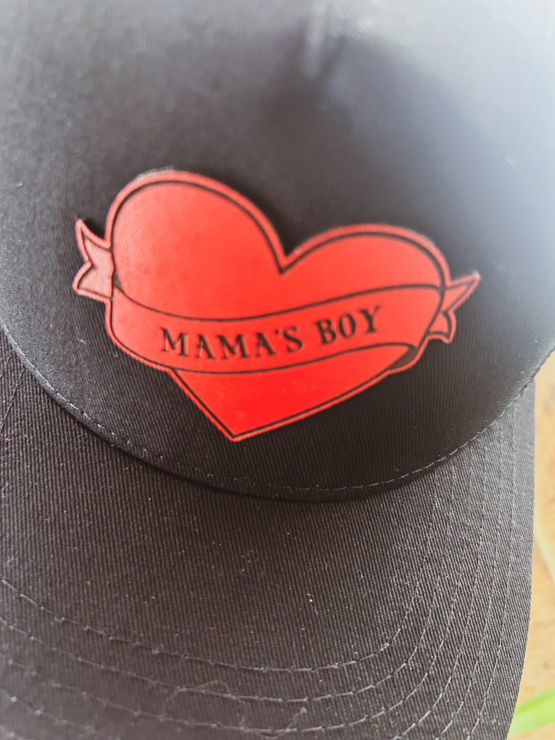 Mama's Boy Leather Patch Kids Hat