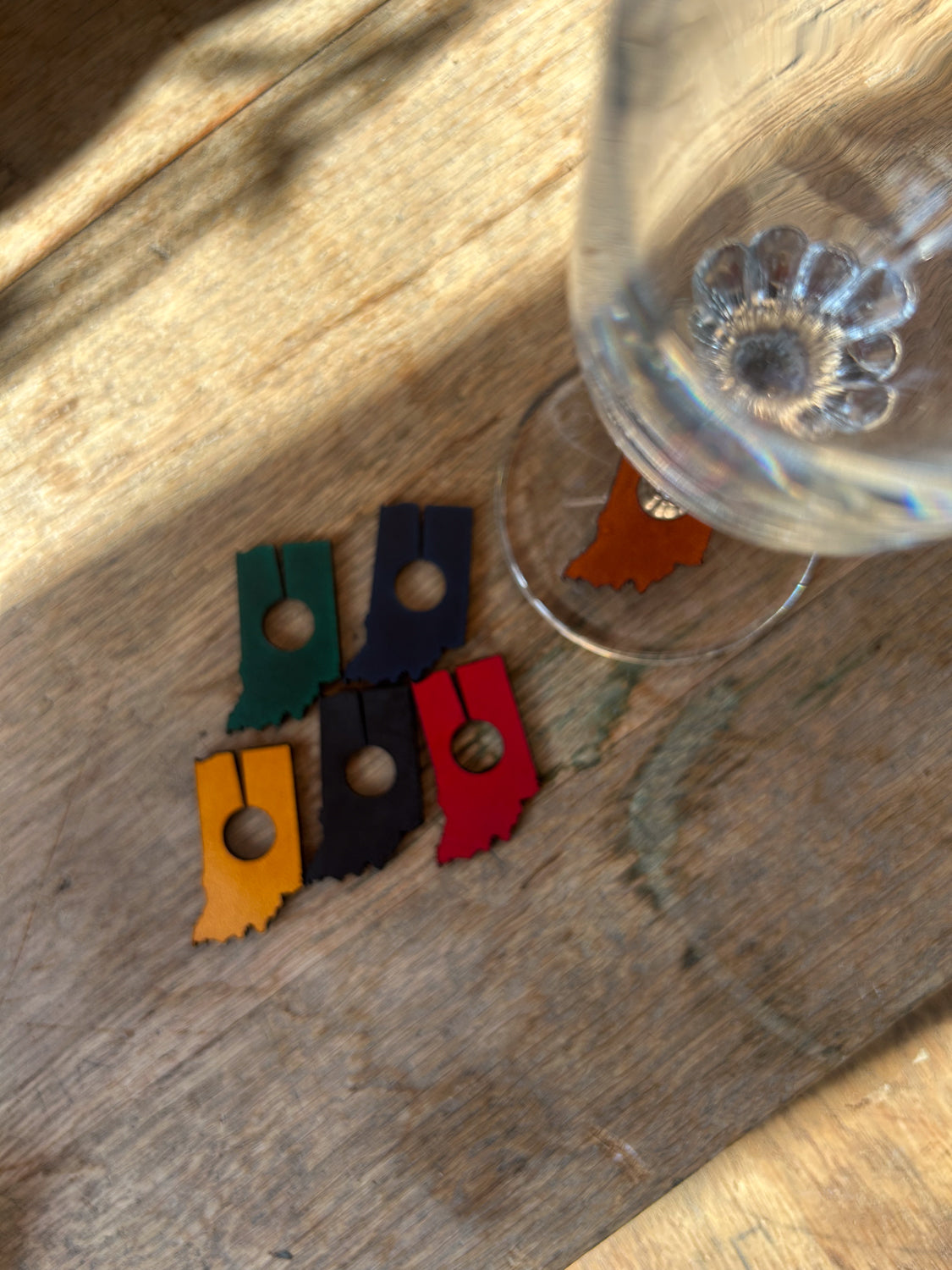 Indiana Shaped Wine Charms - Stemmed Glassware