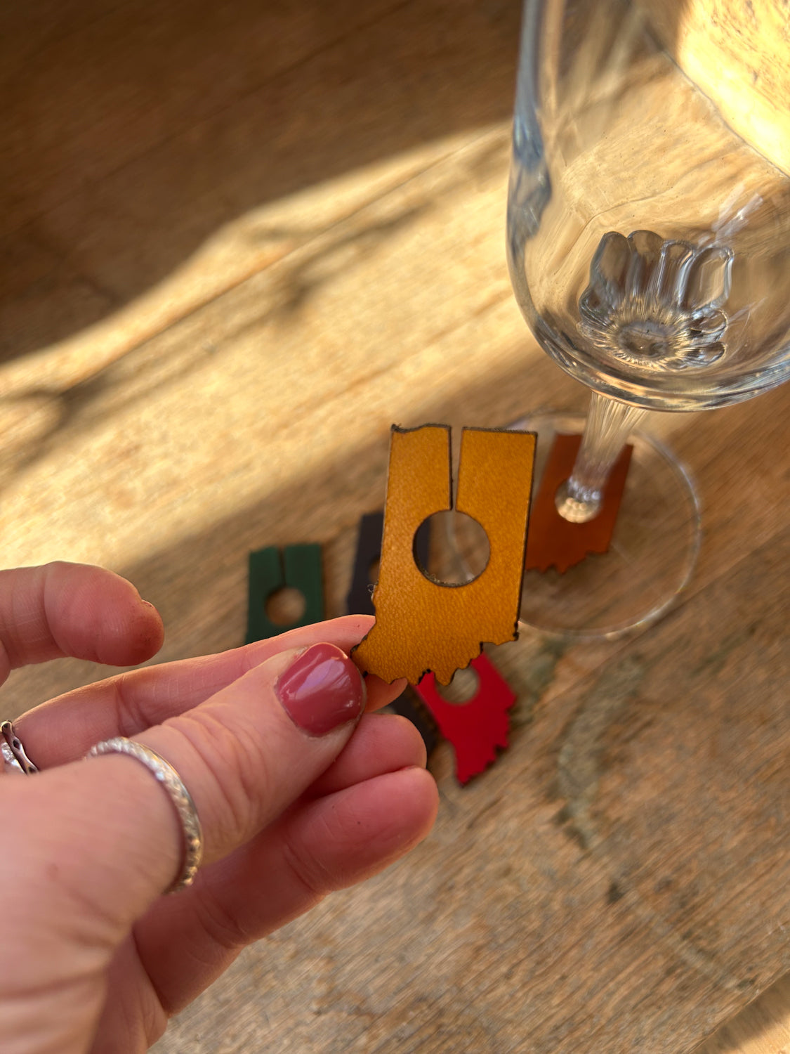 Indiana Shaped Wine Charms - Stemmed Glassware