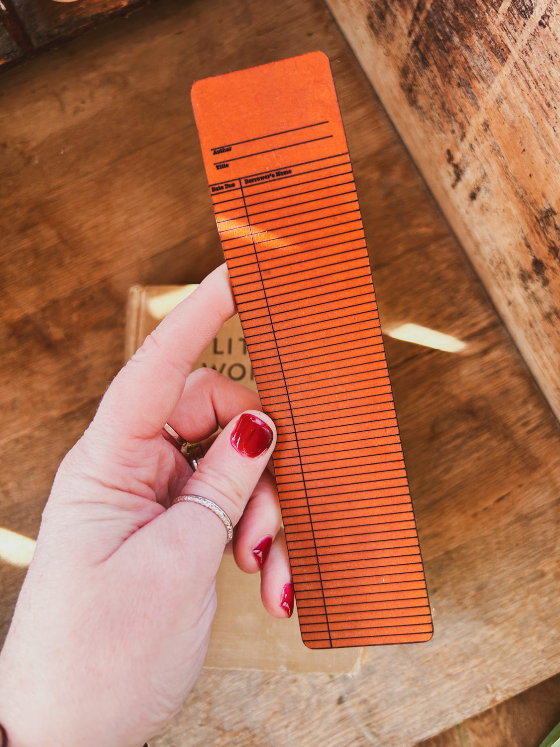 Vintage Library Card - Rectangle Bookmark