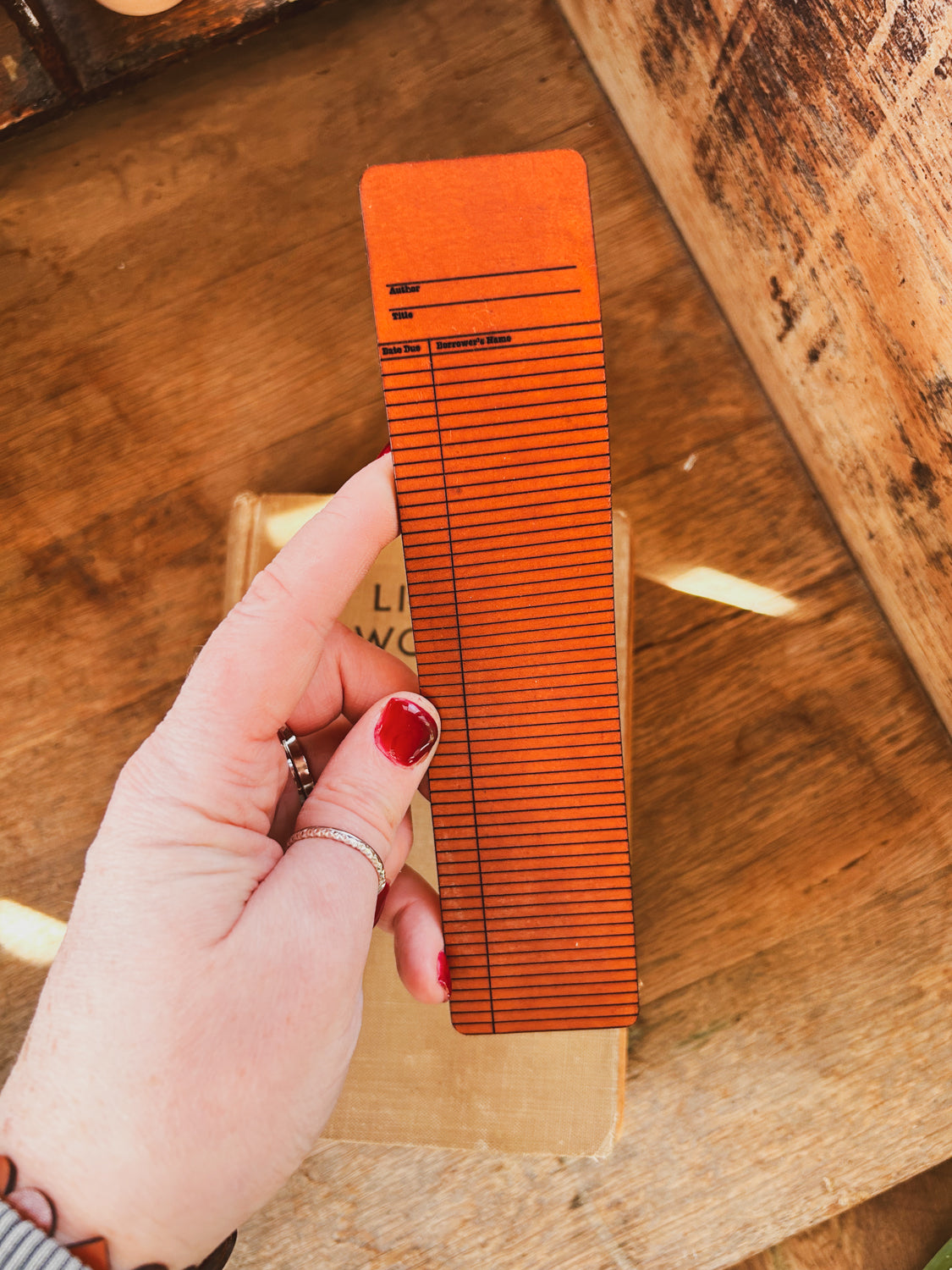 Vintage Library Card - Rectangle Bookmark