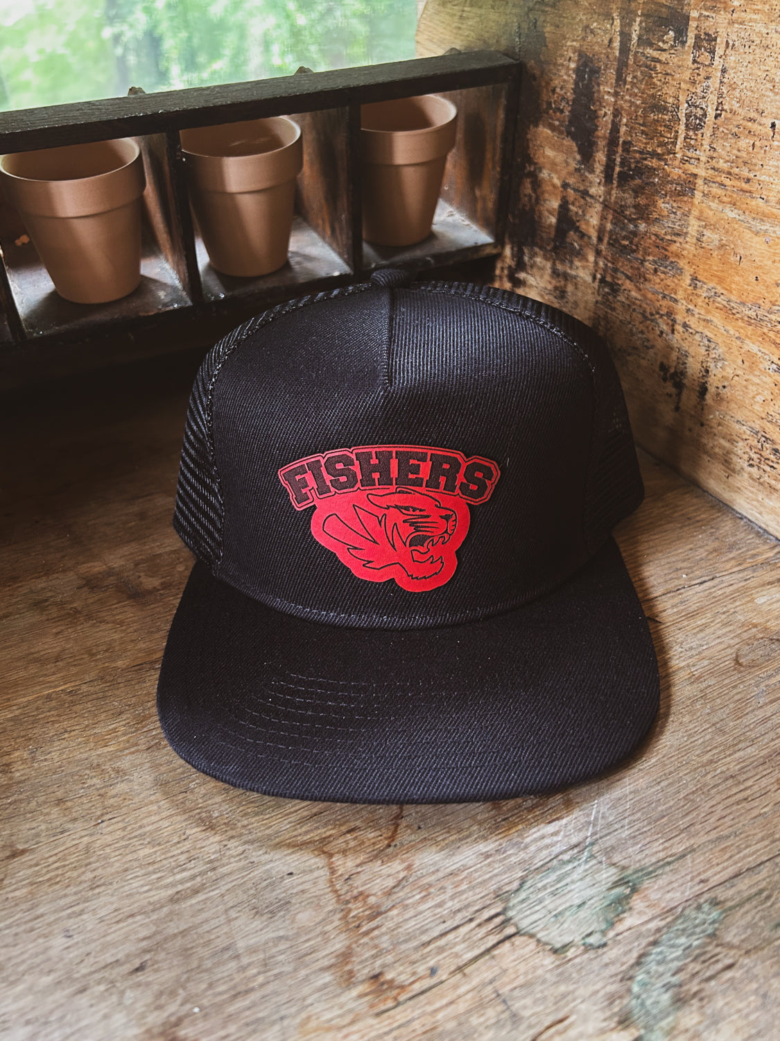 Fishers Tigers - Black Flat Bill Hat