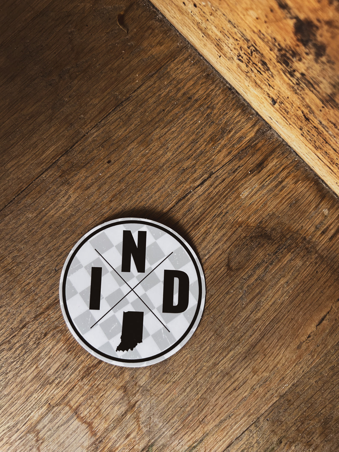 Indiana - INDxCheckered Sticker