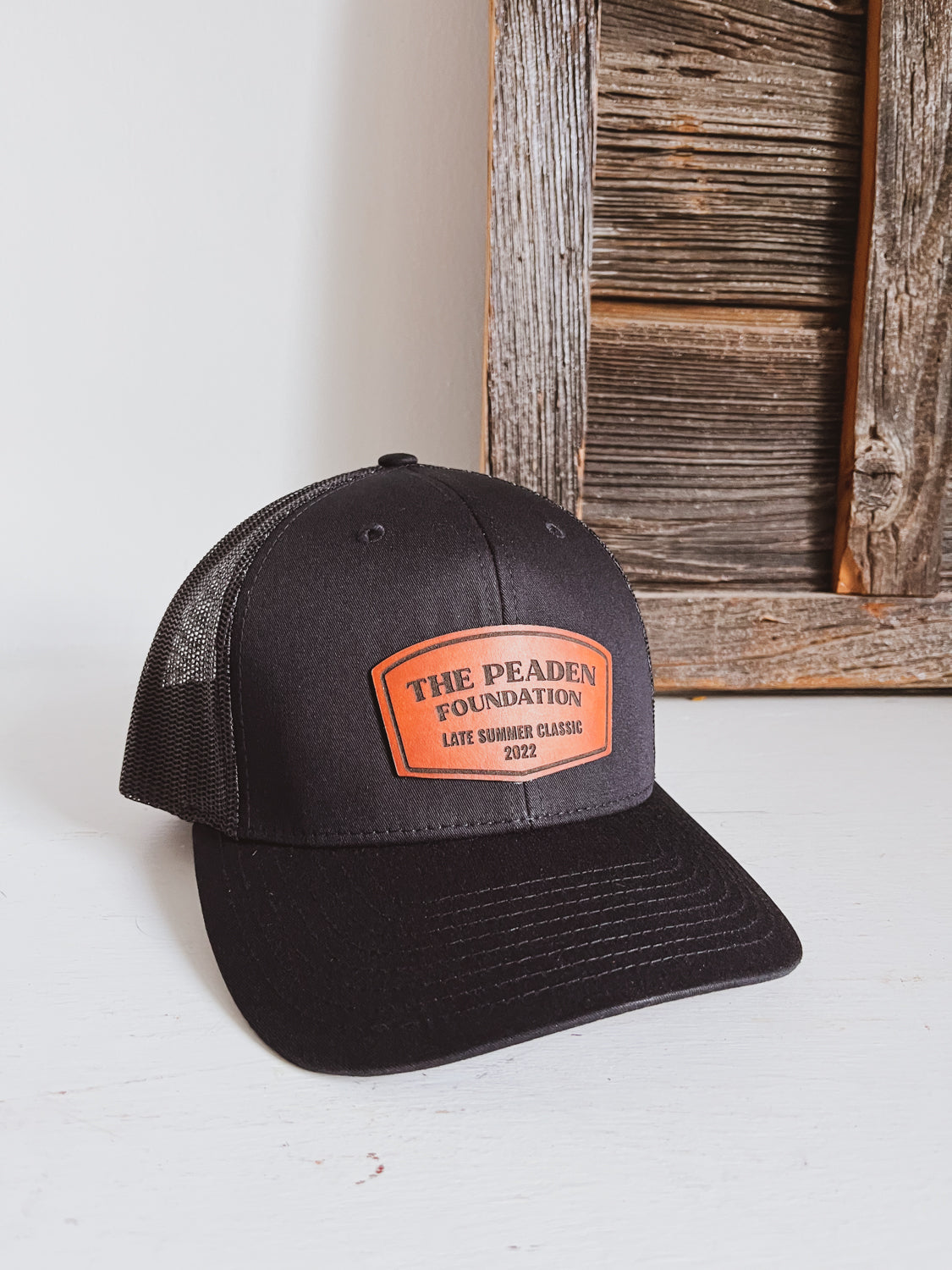 Custom  Logo Leather Patch Hat - on Richardson 112 Hat