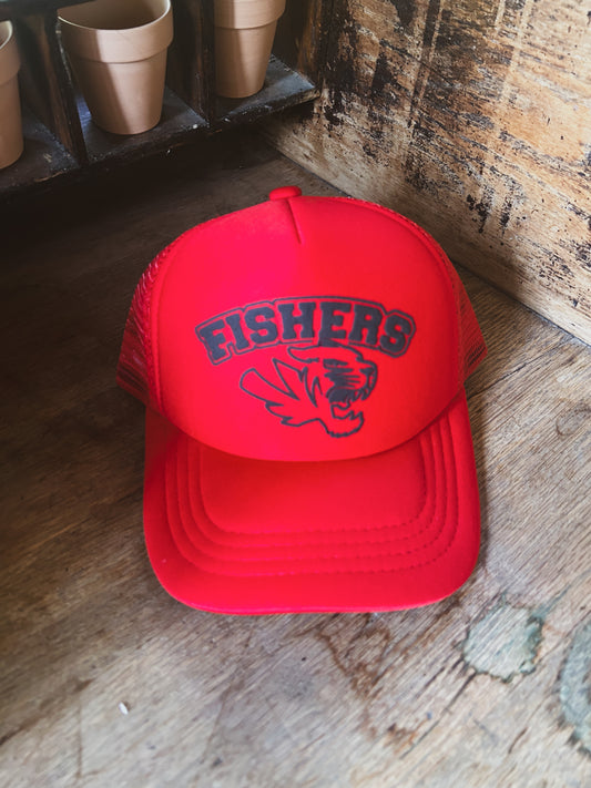 Foam Trucker Hat - Fishers Tigers in Puff