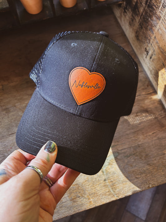 Love Noblesville Leather Patch Hat