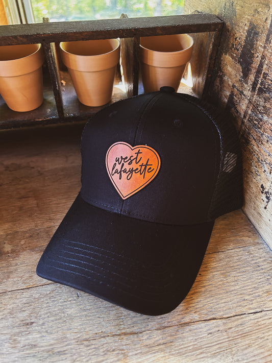 Love West Lafayette Leather Patch Hat