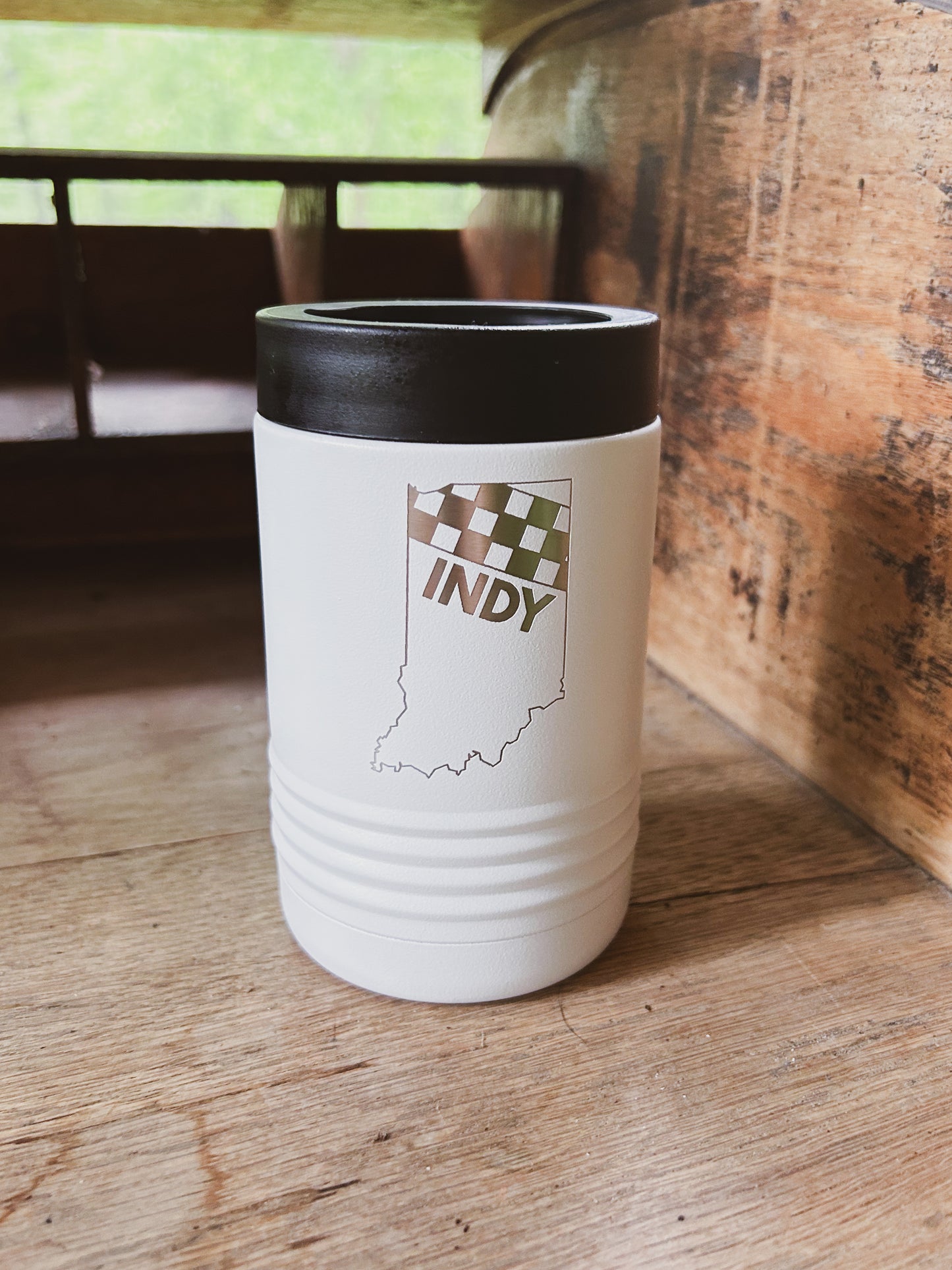 Indy Racing Stainless Can Koozie for 12oz Cans