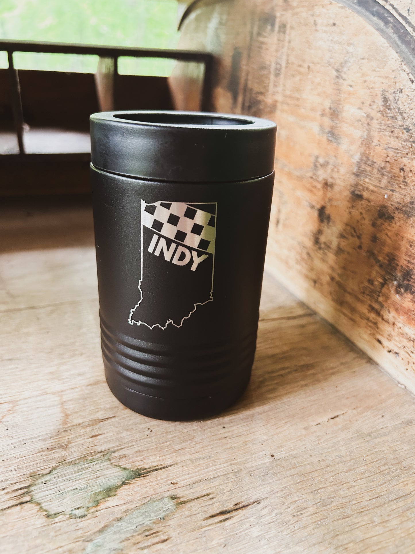 Indy Racing Stainless Can Koozie for 12oz Cans