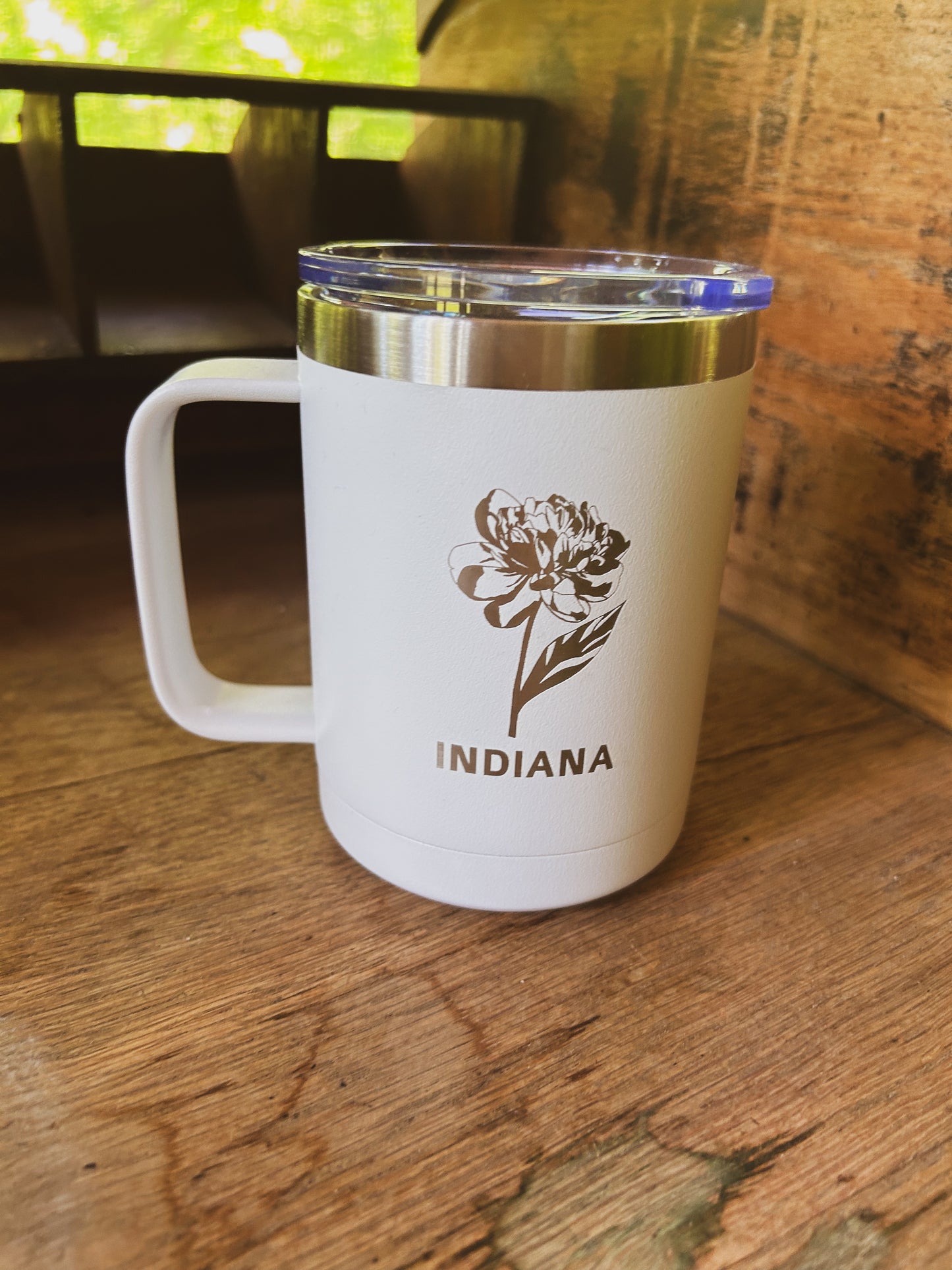 Indiana Peony Stainless Steel Mug