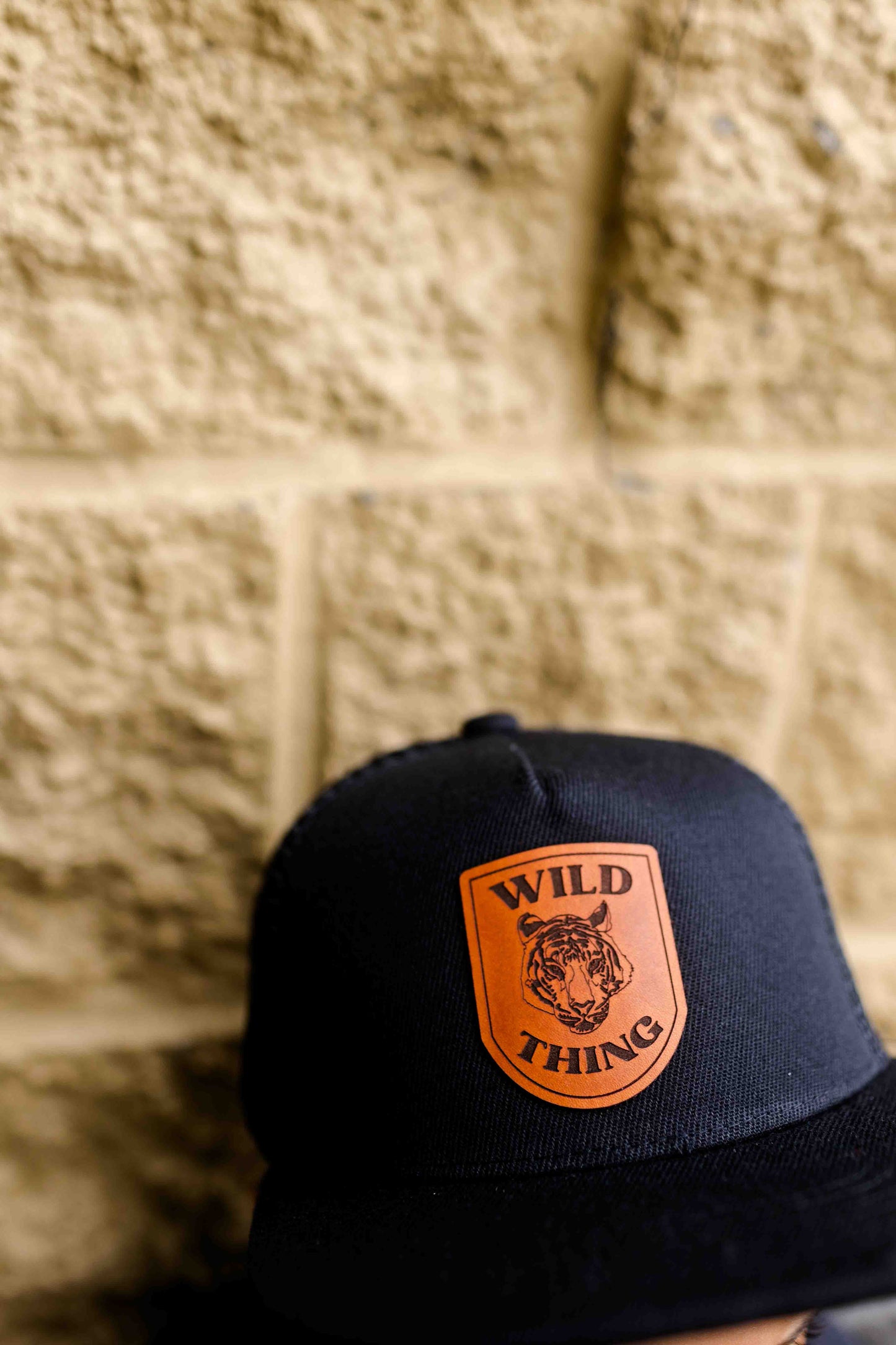 Wild Thing Tiger Leather Patch Hat