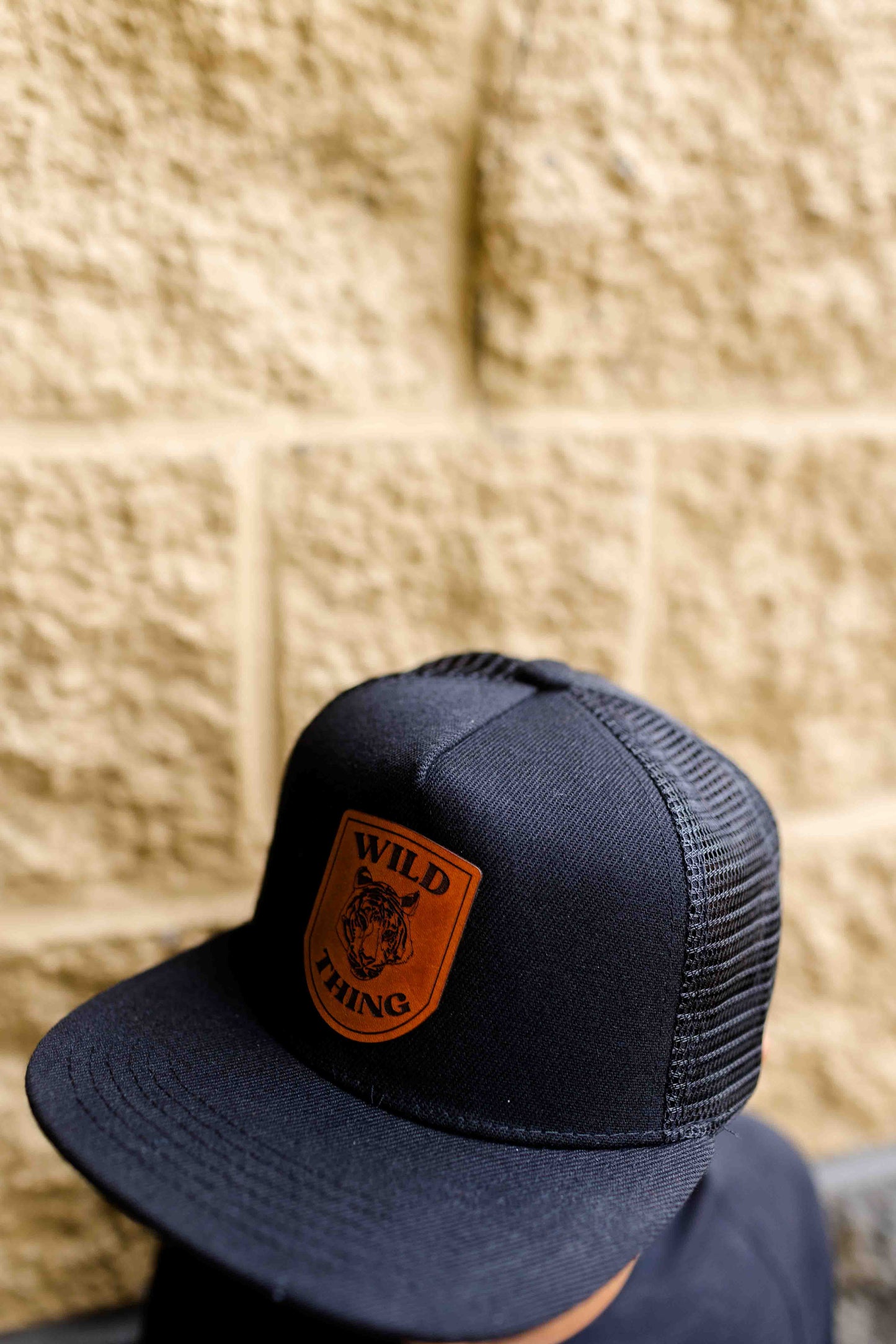 Wild Thing Tiger Leather Patch Hat