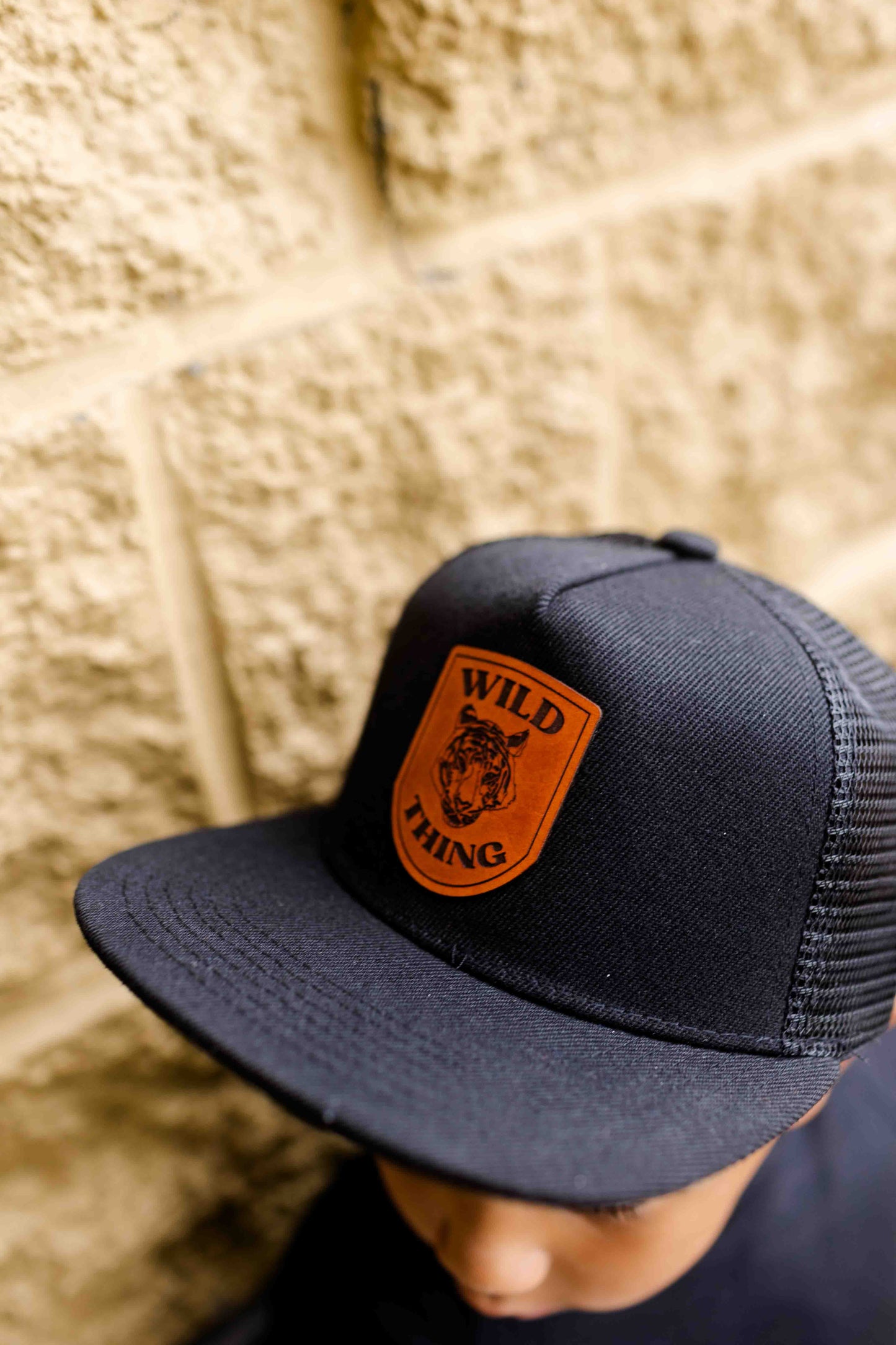 Wild Thing Tiger Leather Patch Hat