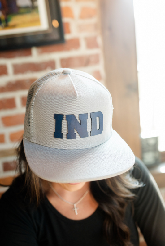 IND Flat Bill - Leather Patch Hat