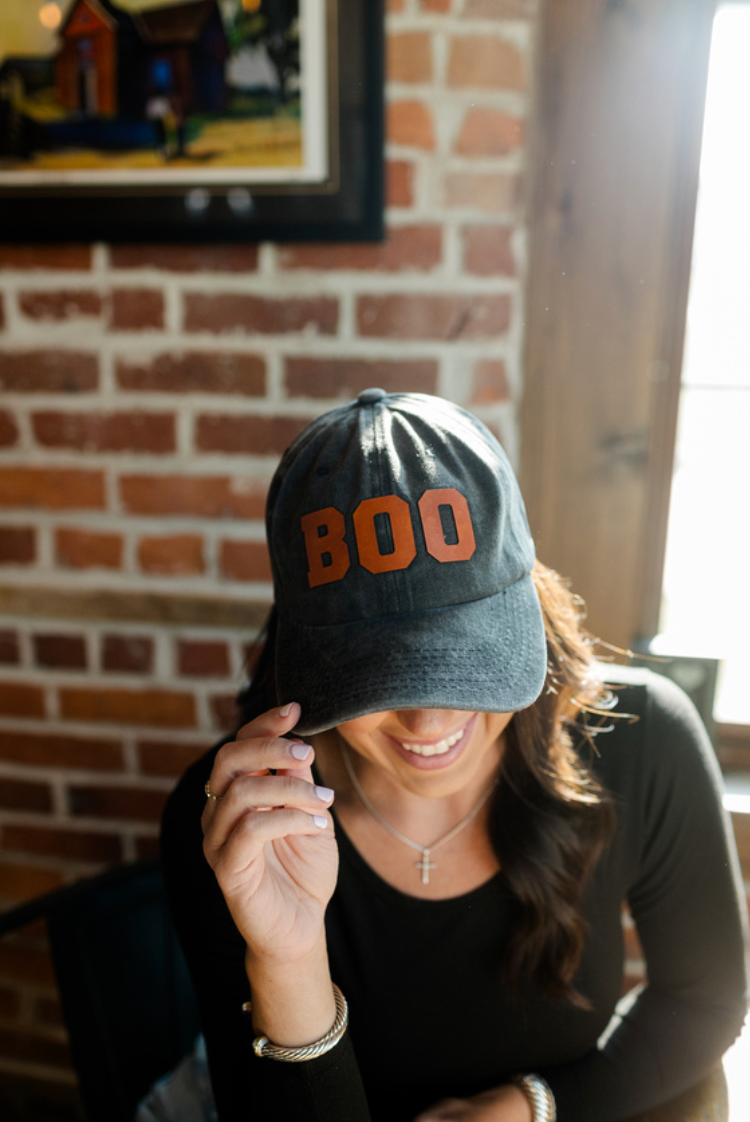 BOO Leather Patch Hat