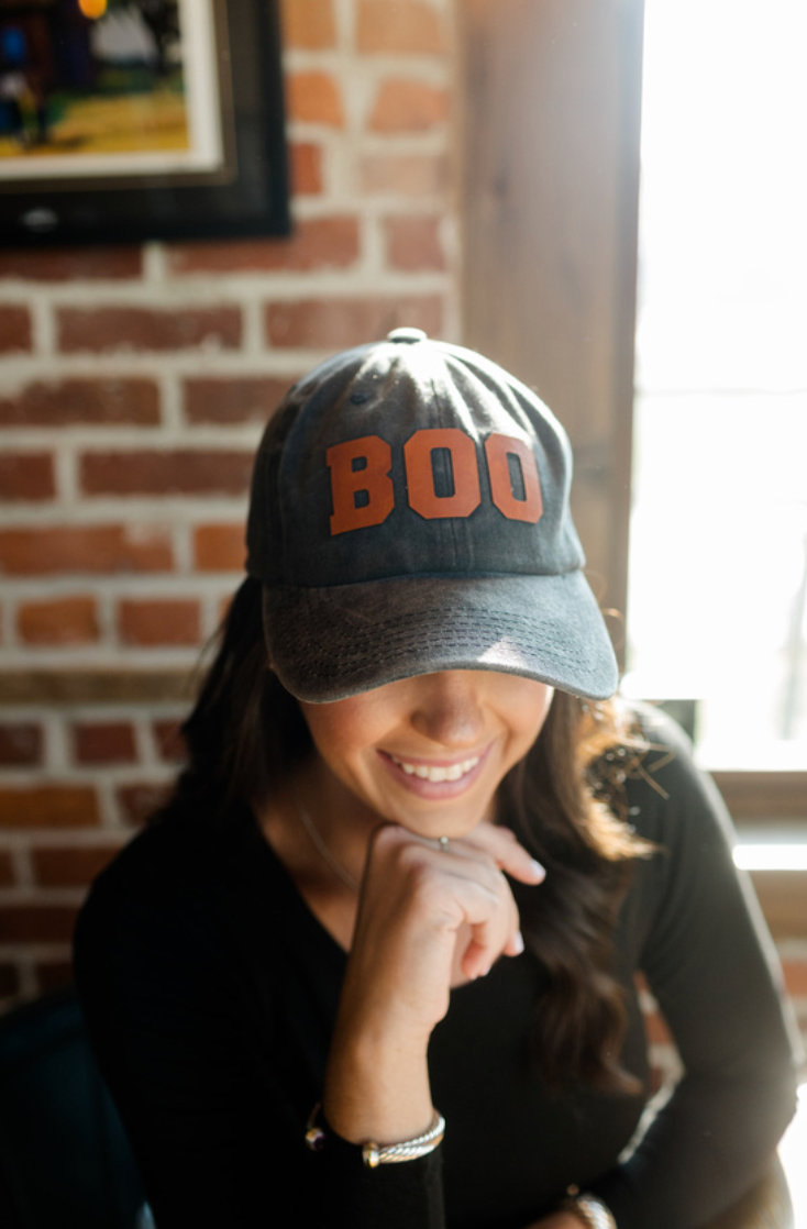 BOO Leather Patch Hat