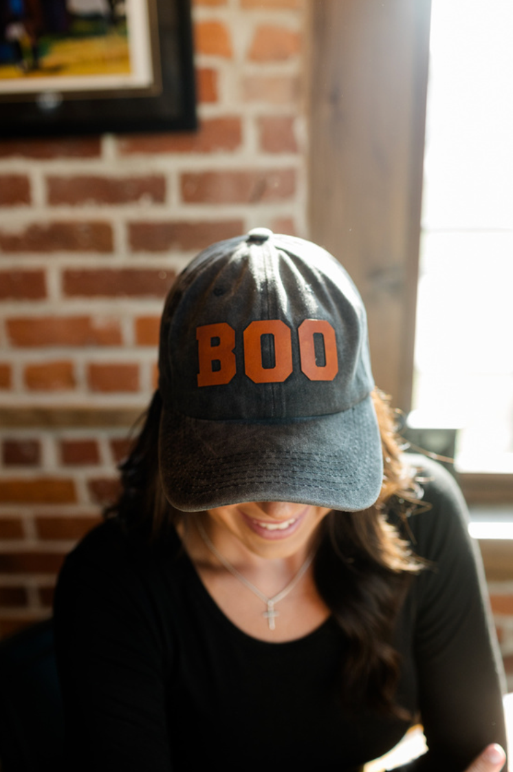 BOO Leather Patch Hat