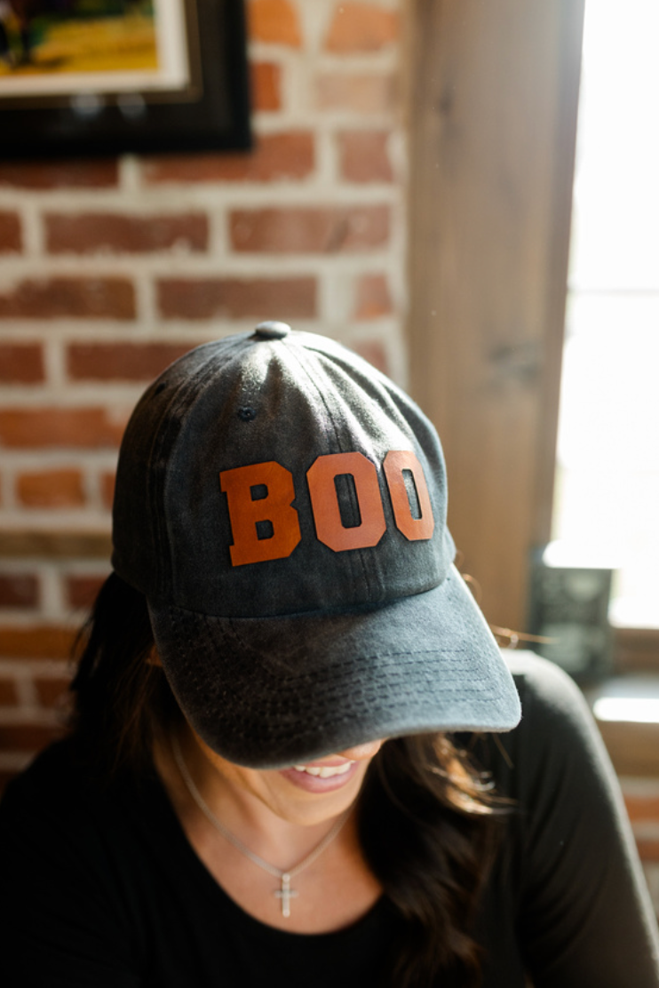 BOO Leather Patch Hat