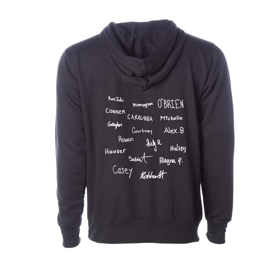 Junior Varsity Signatures on Back - Shadow Ridge Soccer Hoodie