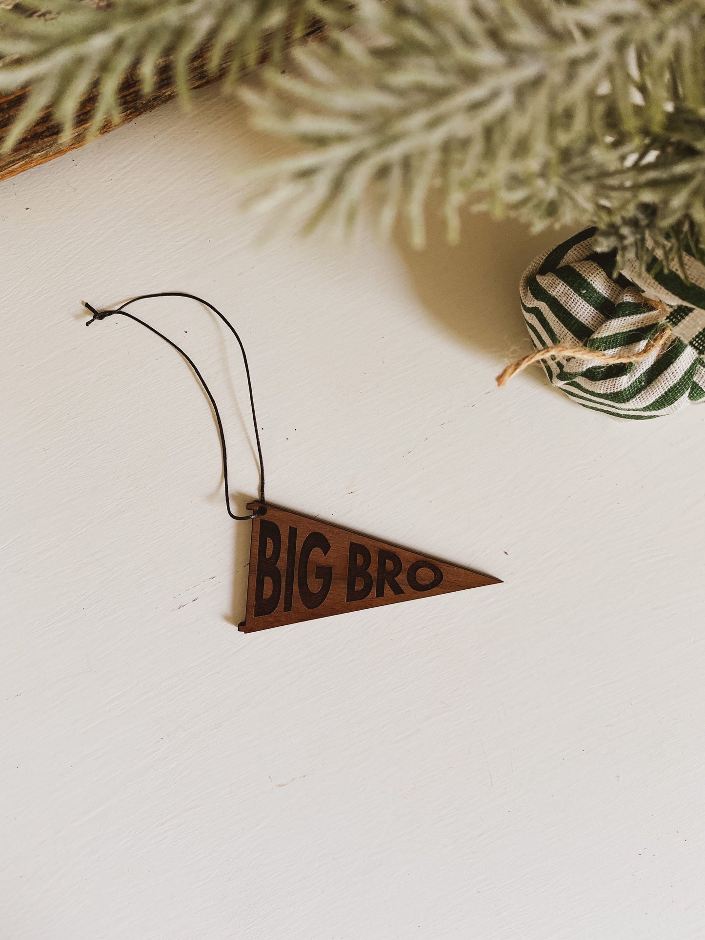 Big Bro or Lil Bro Pennant Ornament