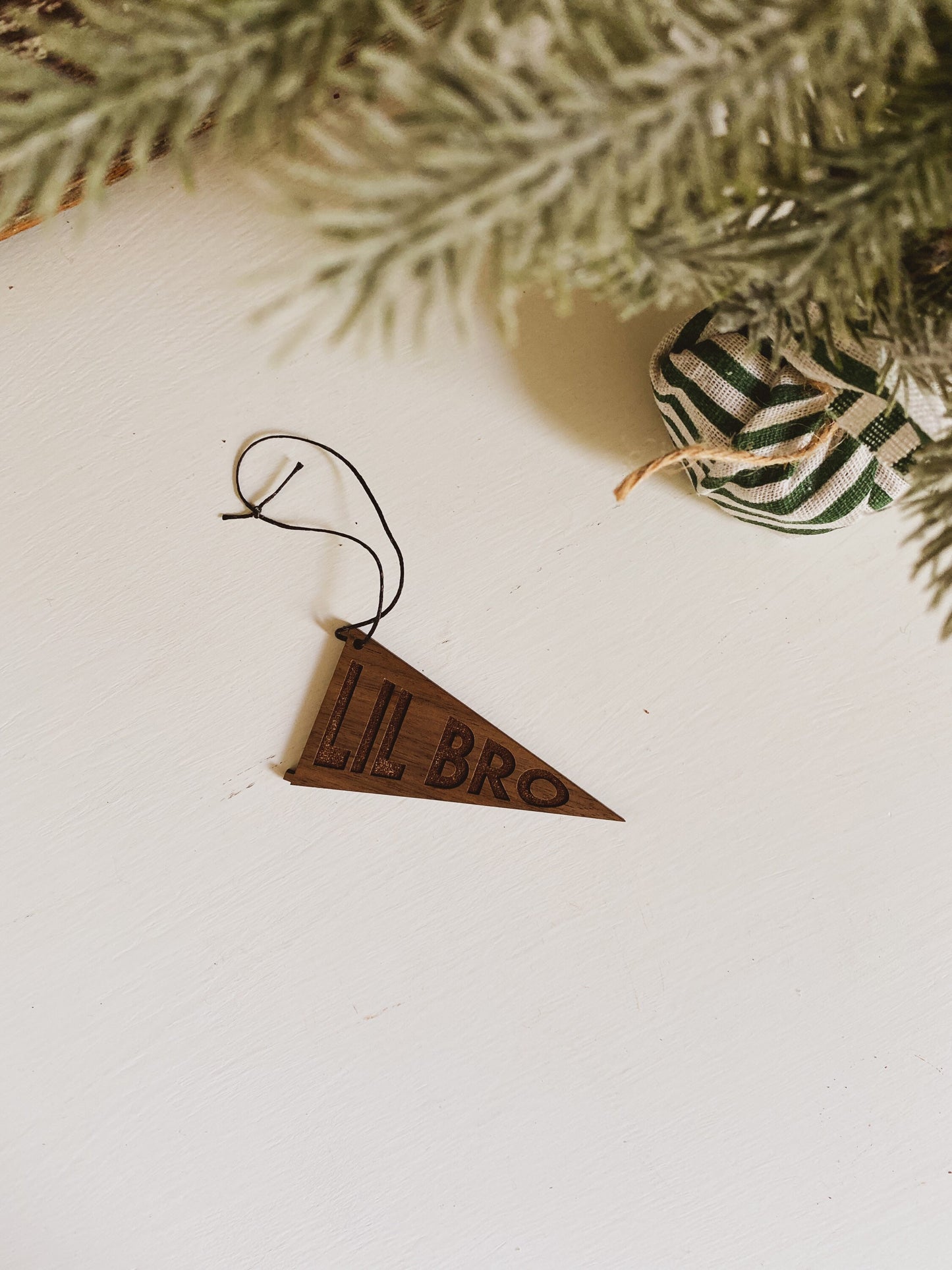 Big Bro or Lil Bro Pennant Ornament